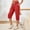 Red, variant on Avirosel Women's Sweat Shorts with Pockets Athletic Lounge Workout Sports Knee Length Bermuda Shorts