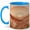 Blue, variant on Boho Sunrise Landscape Coffee Mug, Warm Desert Mountain Sunset Design, 11 oz Ceramic Cup
