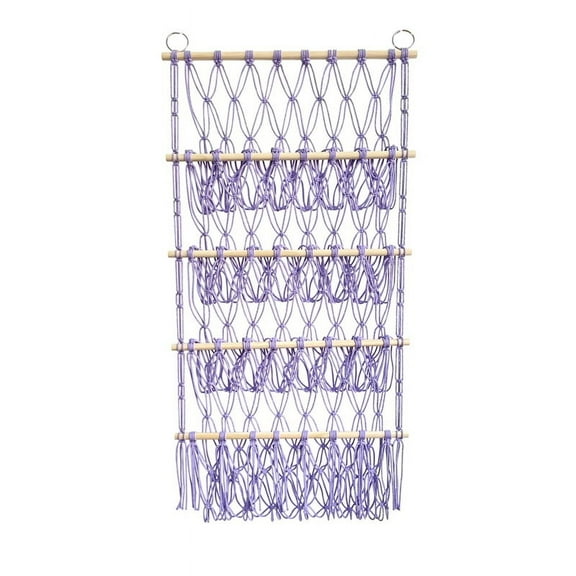 Wall Hanging Organizer Stuffed Animal Toy Net Hammock Nursery Plush Toy Storage Boho Macrame,