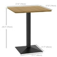 thumbnail image 3 of HOMCOM Table de Salle à Manger Carrée Table de Cuisine avec Base en Acier pour Salle à Manger, 3 of 10