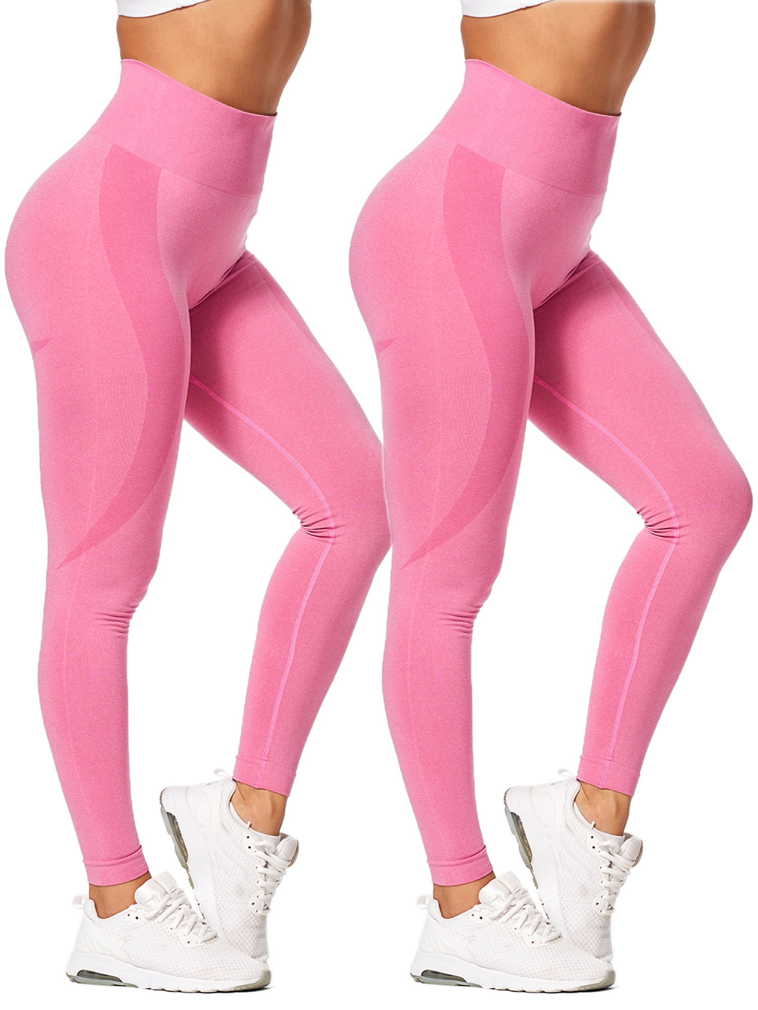 Womens Leggings-No See-Through Waisted Tummy Control Yoga Workout Running Legging - Plus Size - Walmart.com