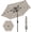 Beige, variant on NeoNiches 10ft Solar Market Patio Umbrella w/Woodgrain Pattern Pole, LED Lights, Tilt & Crank - Outdoor Sun Shade for Backyard Table, Deck, Poolside - Black