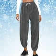 thumbnail image 3 of Posijego Womens Fleece Joggers Drawstring Elastic Waist Fuzzy Pajama Pants Women's Pj Lounge Pants, 3 of 6