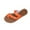 Orange, variant on Xfvqtps Flat Sandals for Women Slide Toe Ring Side Cutout Solid Color Leather Shoe Upper Non Slip Breathable Beach Summer Slide Sandals Black