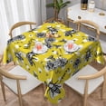 thumbnail image 2 of Zufioo Honeybee Print Square Decorative Tablecloth, Wrinkle-resistant, Waterproof and Oil-resistant Tablecloth Coffee Table Cloth, Suitable for Restaurants-60"x60", 2 of 8