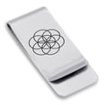 thumbnail image 1 of Stainless Steel Sacred Geometry Seed of Life Classic Slim Money Clip Credit Card Holder, 1 of 2