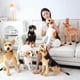 thumbnail image 2 of Jirafa gigante de pie, perro, gato, caballo, ciervo sika, tigre, juguetes, lindo animal, muñeca de simulación suave, regalo de cumpleaños, juguete para niños, decoración de dormitorio, 2 of 5