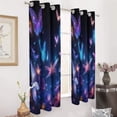 thumbnail image 3 of Dreamy Purple Butterfly Pattern (107)-2 Blackout Curtains Window Drapes Room Darkening Thermal Insulated Grommets Blackout Curtains, for Living, Dining, Bedroom,2 Panels, 3 of 6