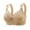 Beige, variant on Bra Ladies Autumn Winter Adjustable Comfort Wire-Free Support Underwear for Large Bust Display Gentle Lift Everyday Wear