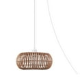 thumbnail image 1 of Fitz 1-Light Plug-In or Hardwire Rattan Shade Pendant Lighting, 1 of 8
