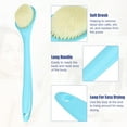 thumbnail image 3 of Unique Bargains Back Scrubber Long Handle Bath Brush Long Handle Brush for Bath Shower 13.58"x2.76"x0.98" Blue, 3 of 7