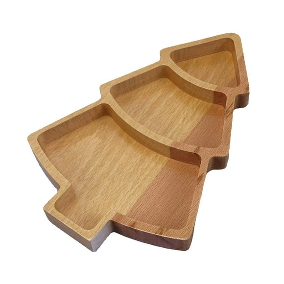 Christmas Snacks Dried Fruit Candy Wooden Tray Christmas Snowman Christmas Tree Shape Tray Restaurant And Family