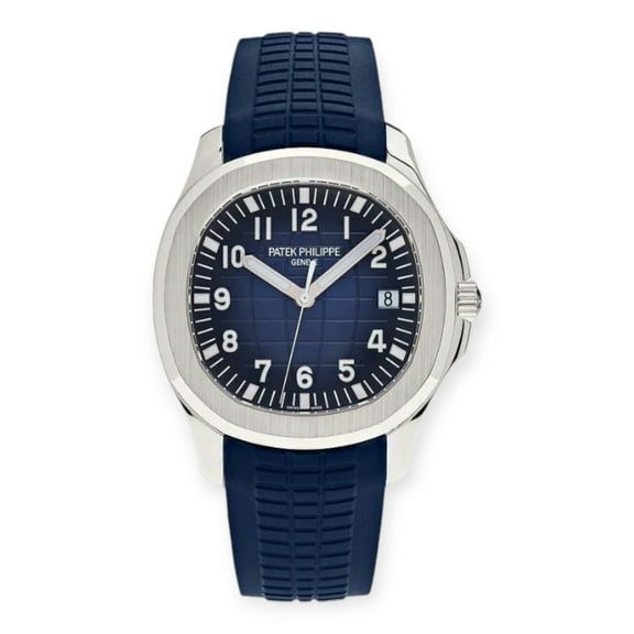 Pre-Owned Patek Philippe Aquanaut 5168G 42.2MM Blue Dial With Blue Composite Strap