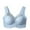Blue, variant on Cotton Sports Bras for Women Seamless Bra Feature V-Neck Full-Figure Bra Style W-170 Hook and Eye Closure Sports Bra Coffee 4XL