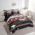 thumbnail image 3 of jejeloiu Exotic Aztec Geometric 7-Piece Twin Bedding Sets,Vintage Cowhide Print Bedding Comforter Set,Rustic Western Cowboy Sheet Sets For Men Women,Luxury Bedroom Decor Reversible, 3 of 8