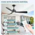 thumbnail image 4 of ALKAFY 52 inch Damp Rated Ceiling Fan with LED Light - IP34, 3 ABS Blades, 6-Speed, Remote for Bathroom, Covered Patio, Laundry Room, 4 of 9