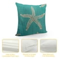 thumbnail image 4 of Qinduosi  Teal Turquoise Starfish Pillow Covers Inch Coastal Beach Nautical Couch Pillow Cases Summer Ocean Aqua Throw Pillows Set of Home Decor for Living Room Bedroom Cushion Outdoor, 4 of 5