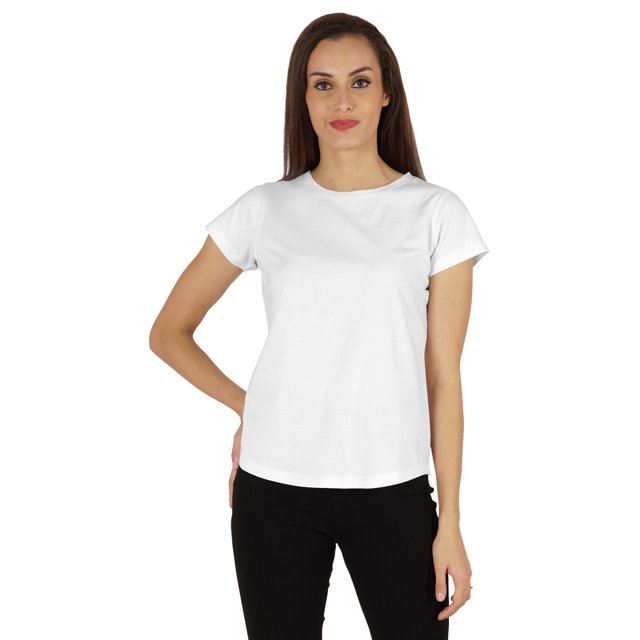 Inkmeso T-Shirt à Manches Courtes Uni pour Femmes Coupe Régulière Décontractée T-shirts Basiques Doux