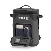 CORE 24 Can Climakeep Magnetic Soft Cooler, Leakproof Cooler, Waterproof Zipper, Charcoal