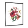 thumbnail image 2 of Designart 'Ancient Wildflowers and Burgundy Rose' Farmhouse Framed Art Print, 2 of 4