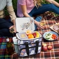 thumbnail image 5 of FORMRS Insulated Cooler Bag 24 Cans Capacity Soft Leakproof Lunch Box with Side Pockets, Blue Cute Halloween, 5 of 7