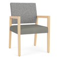 thumbnail image 1 of Pemberly Row Waiting Reception Guest Chair Wood Frame in Gray, 1 of 5