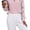 Pink, variant on Elegant Plain Top Keyhole Neckline Black Long Sleeve Women's Blouses S (4)