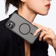 thumbnail image 4 of Asuwish Phone Case Compatible with iPhone 11 6.1 Magnetic ring Translucent Matte Anti-fingerprint Back Military Grade DropProof Shockproof Protective Cell Cover i Phone11 11s Women Men Black, 4 of 10