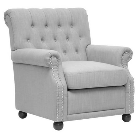 Moretti Light Gray Linen Modern Club Chair