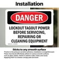 thumbnail image 3 of (2 Pack) Lockout Tagout Power Servicing Repairing OSHA Danger Sign, 3 of 7