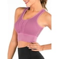thumbnail image 2 of FANNYC Women Seamless Sports Bra Yoga Bra High Impact Fitness Activewear Racerback Running Crop Tops, 2 of 7