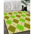 thumbnail image 3 of Ahgly Company Machine Washable Indoor Round Transitional GreenYellow Green Area Rugs, 6' Round, 3 of 7