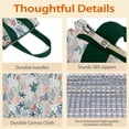 thumbnail image 4 of Pioneer Flower Floral Print Pattern Insulated Lunch Bag for Women & Adults,Large Portable Soft Cooler Lunch Bag,Thermal Food Storage Tote with Pearl Cotton,8.66L,8.75x5.75x9.5 Inch, 4 of 6