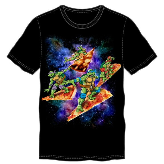 Teenage Mutant Ninja Turtles Pizza Surfing In Space T-Shirt Medium