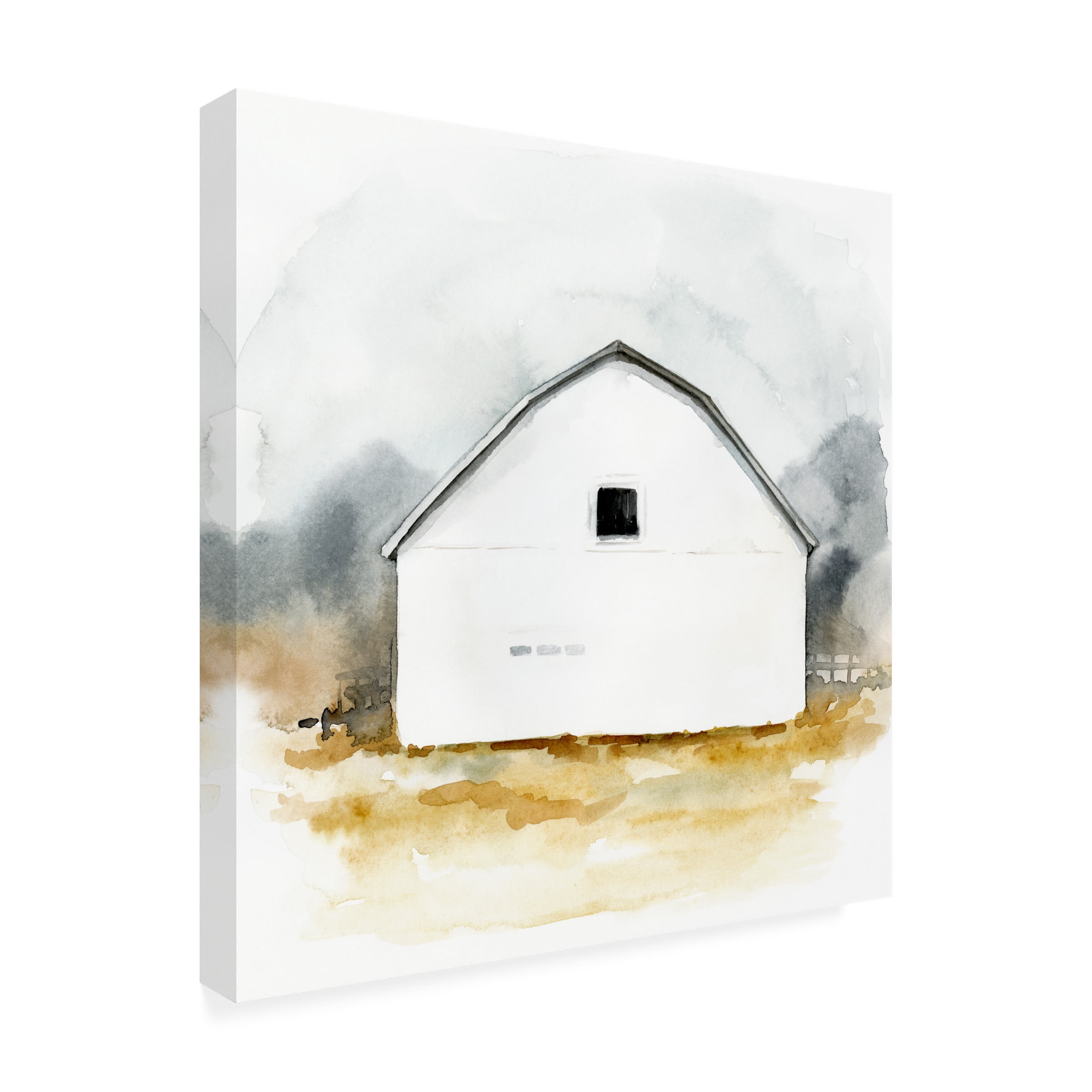 Victoria Barnes 'White Barn Watercolor II' Canvas Art
