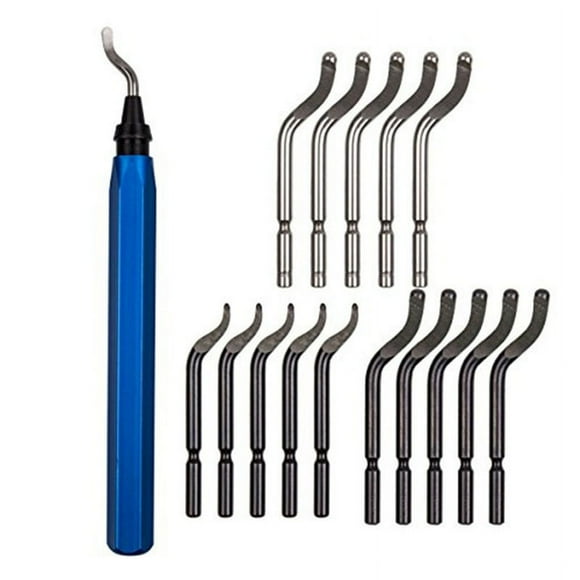 15pcs Rotary Deburr Blades Set Metal Deburring Tool Kit for Wood Copper Steel
