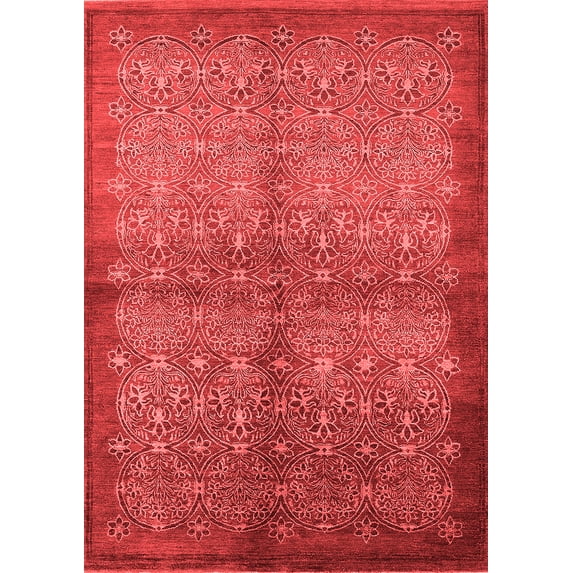 Ahgly Company Indoor Rectangle Oriental Red Industrial Area Rugs, 6' x 9'