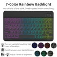 thumbnail image 5 of XZAMB Case with Keyboard for Kindle Fire HD 10&10 Plus (2021&2023) 10.1 inch,7 Color Rainbow Backlit Detachable Keyboard Magnetic Case with Pen Slot for HD 10 11th/13th Gen-Black, 5 of 8