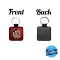 thumbnail image 4 of Graduation Dog 2025 Graduate Faux Leather Square Keychain, 4 of 7