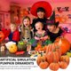 thumbnail image 1 of Calabaza Artificial Adorno de calabaza de simulación, calabaza falsa para decoración festiva del hogar, 7 Uds. (naranja), 1 of 8