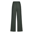 thumbnail image 4 of yunLCZ Pants for Women High Waisted Linen Pants Women Summer Wide Leg Pants Drawstring Elastic Waist Pants High Waisted Pants Casual Beach Trousers, 4 of 4