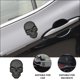 thumbnail image 3 of BEMS-2 Piezas Pegatinas de Coche de Aleación de Zinc Negro, Cuerpo de Metal de Calavera, 3 of 5