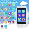thumbnail image 3 of SHANNA Kids Smart Phone for Boys Girls 3-12 Year Old, Toddler Kid Smart Phone Learning Toy with Educational Games, MP3 Music Player, Phone Calls, Xmas Birthday Gifts,White, 3 of 9