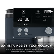 Ninja Luxe Café Premier Espresso Machine & Drip Coffee Maker, Rapid Cold Brew, Integrated Grinder, Assisted Tamper, Hands-Free Frother for Cappuccinos, Lattes, Dairy or Non-Dairy, ES601CY Cyberspace