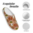 thumbnail image 5 of Daiia Cow Skull Print Women’s Fuzzy Slippers Memory Foam Lightweight House Shoes Cozy Loafer Flannel House Shoes-42/43, 5 of 7