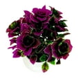 thumbnail image 2 of Trayknick 1 Set Artificial Bonsai Decorative Non-fading Plastic Simulation Chinese Rose Plants for Decorating Rose Red, 2 of 13