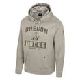 thumbnail image 3 of Men's Colosseum Oatmeal Oregon Ducks Big & Tall Operation Hat Trick Battalion Hoodie Sweatshirt, 3 of 4