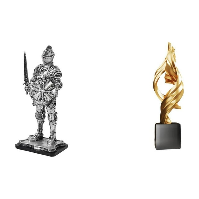Figura de escritorio,Estatua de caballero,arte,artesanía,coleccionable,escritorio,oficina,Estatua de arte abstracto,Estatua de arte abstracto Escultura de resina moderna,Colección creativa de
