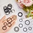 thumbnail image 3 of 30Pcs 3 Styles Iron Split Rings Double Loops Jump Rings Black 20~32x2mm Inner Diameter: 16.5~26.5mm 10pcs/style, 3 of 6