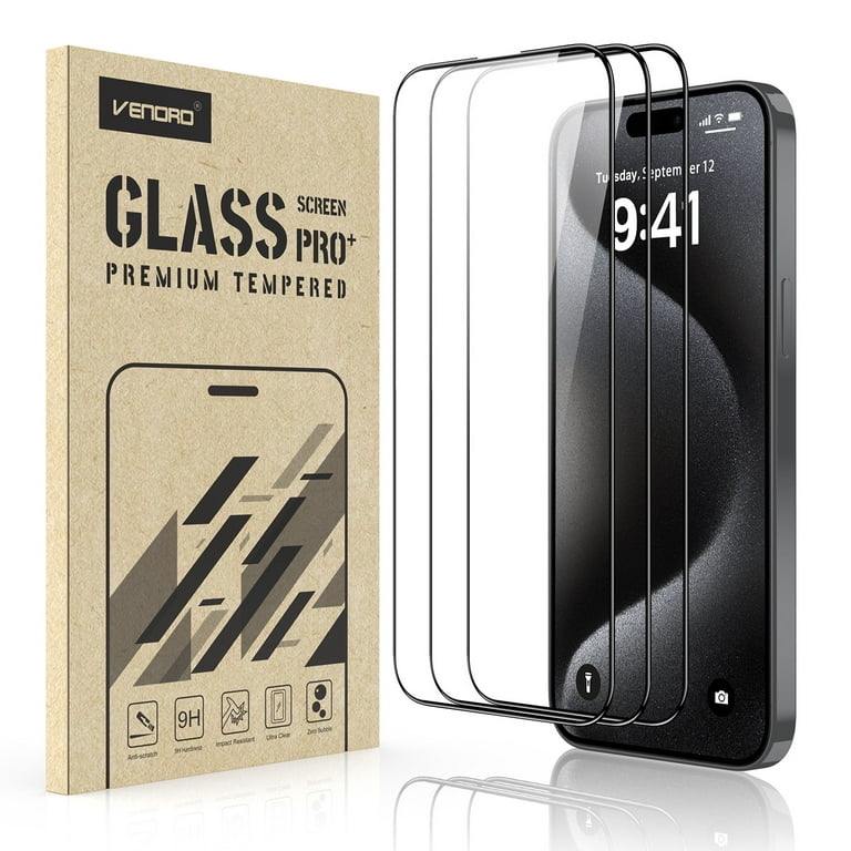 For iPhone 15 Pro Max/15 Plus/15 Pro Tempered Glass Screen